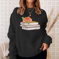 Book Flower Sweatshirt Gifts for Her