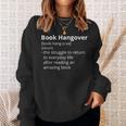 Book Hangover Definition Description Sweatshirt Gifts for Her