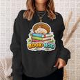 Book Hog Lover Hedgehog Owner Erinaceinae Bookworm Pun Joke Sweatshirt Gifts for Her