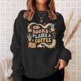 Book Lover Coffee Plants Retro Cozy Succulent Reading Groovy Sweatshirt Gifts for Her Book Lover Coffee Plants Retro Cozy Succulent Reading Groovy Sweatshirt Gifts for Her