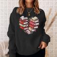Book Lover Heart Shape Reading Librarian Valentine Men Women Sweatshirt Gifts for Her Book Lover Heart Shape Reading Librarian Valentine Men Women Sweatshirt Gifts for Her