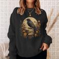 Book Lover Ideas Raven Reading Book Occult Crow Sweatshirt Gifts for Her