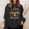 Book Lover Weightlifting Gym Reader Fitness Lifestyle Sweatshirt Gifts for Her