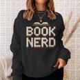Book Nerd Retro Pixel Reading Librarian Aesthetic Sweatshirt Gifts for Her