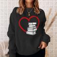 Book Nerd's Book Lover's Valentine's Day Sweatshirt Gifts for Her