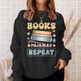 Book And Pajama Books Pajamas Repeat Librarian Sweatshirt Gifts for Her Book And Pajama Books Pajamas Repeat Librarian Sweatshirt Gifts for Her