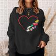 Book Reading Books Heart Sweatshirt Gifts for Her