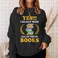 Book Reading Books Library Reading Rat Bookworm Sweatshirt Gifts for Her