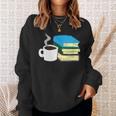 Book Reading And Coffee Books And Coffee Sweatshirt Gifts for Her