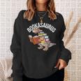 Book Reading Dinosaur T-Rex Dino Bookworm Sweatshirt Gifts for Her