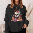 Book Reading Skull Skeleton Flowers Floral Bookish Butterfly Sweatshirt Gifts for Her Book Reading Skull Skeleton Flowers Floral Bookish Butterfly Sweatshirt Gifts for Her