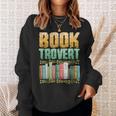 Book Trovert Introvert Reader Sweatshirt Gifts for Her