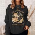 My Weekend Is All Booked Cozy Book Lover Reading Sweatshirt Gifts for Her