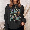 Bookish Dinosaur Animal Lover Book School Librarian Sweatshirt Gifts for Her