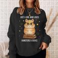 Bookish Girl Present Just a Girl Who Loves Hamster And Books Sweatshirt Gifts for Her