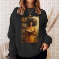 Bookish Melanin Afro Girl Reading Book Bookstore Woman Sweatshirt Gifts for Her