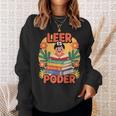 Books Bring Power Leer ES Poder Hispanic Pride Reading Sweatshirt Gifts for Her
