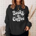 Books And Coffee Retro Reading Quote Sweatshirt Gifts for Her