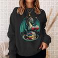 Books Dragon Reading Book Lover Sweatshirt Gifts for Her