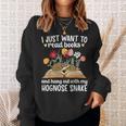 Books And My Hognose Snake Owner Hognose Snake Lover Sweatshirt Gifts for Her