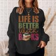 Books Novels Reading Shirt Life Is Better With Books Sweatshirt Gifts for Her Books Novels Reading Shirt Life Is Better With Books Sweatshirt Gifts for Her