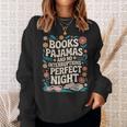 Books And Pajamas Book Lover Reading Reader Sweatshirt Gifts for Her Books And Pajamas Book Lover Reading Reader Sweatshirt Gifts for Her