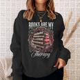 Books Are My Therapy Vintage Bookworm Reader Sweatshirt Gifts for Her Books Are My Therapy Vintage Bookworm Reader Sweatshirt Gifts for Her