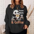 Books Reading Reader Panda Panda Books And Coffee Sweatshirt Gifts for Her