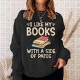 I Like My Books With a Side Of Panic Thriller Sweatshirt Gifts for Her I Like My Books With a Side Of Panic Thriller Sweatshirt Gifts for Her