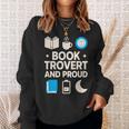 Booktrovert Introvert Reader Library Card Coffee Books Sweatshirt Gifts for Her
