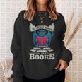 Bookworm Flying Mythical Creature Book Reading Dragon Sweatshirt Gifts for Her