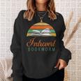 Bookworm Introvert Fun Book Lovers Reading Sweatshirt Gifts for Her