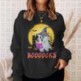 Boooks Cute Ghost Book Reading Halloween 2022 Teacher For Men Women Kids Sweatshirt Gifts for Her