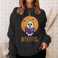 Boooks Moon Ghost Reading Halloween Bookworm Librarian Book Sweatshirt Gifts for Her Boooks Moon Ghost Reading Halloween Bookworm Librarian Book Sweatshirt Gifts for Her