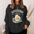 Booooks Ghost Read Books Halloween Sweatshirt Gifts for Her