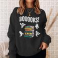 Booooks Ghost Reading Books Halloween Librarian Teacher Sweatshirt Gifts for Her Booooks Ghost Reading Books Halloween Librarian Teacher Sweatshirt Gifts for Her