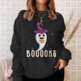 Booooks Halloween Shirts Cute Ghost Book Teacher Reading For Men Women Kids Sweatshirt Gifts for Her