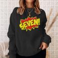 Boy Seven Superhero Comic Book Hero 7th Birthday Boy 7 Years Sweatshirt Gifts for Her Boy Seven Superhero Comic Book Hero 7th Birthday Boy 7 Years Sweatshirt Gifts for Her
