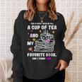 Breast Cancer Think Pink Book Reading Lover Sweatshirt Gifts for Her