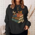 Butterflies And Books Cute Butterfly Sweatshirt Gifts for Her