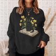 Cat On Book Flowers Cute Kitten Kitty Women Girls Kids Sweatshirt Gifts for Her Cat On Book Flowers Cute Kitten Kitty Women Girls Kids Sweatshirt Gifts for Her