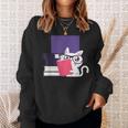 Cat Book Reading Sweatshirt Gifts for Her Cat Book Reading Sweatshirt Gifts for Her