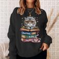 Cat Read Books Be Kind Stay Weird Library Book Lover Sweatshirt Gifts for Her Cat Read Books Be Kind Stay Weird Library Book Lover Sweatshirt Gifts for Her