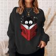 Cat Reads Book How To Live With Humans Sweatshirt Gifts for Her