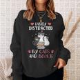 Cat Simply Distracted By Cats And Books Sweatshirt Gifts for Her
