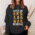 Catch Me Reading Christmas Gingerbread Man Teacher Book Sweatshirt Gifts for Her Catch Me Reading Christmas Gingerbread Man Teacher Book Sweatshirt Gifts for Her