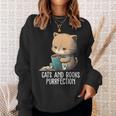 Cats And Books Purrfection Book Lover Book Nerd Librarian Sweatshirt Gifts for Her