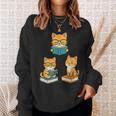Cats Reading Book Lover Reading Bookworm Reader Sweatshirt Gifts for Her