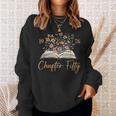 Chapter Fifty 1976 50th Birthday Wildflower Book 50 Year Old Sweatshirt Gifts for Her Chapter Fifty 1976 50th Birthday Wildflower Book 50 Year Old Sweatshirt Gifts for Her