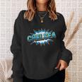 Chelsea Comic Book Style Splash Sweatshirt Gifts for Her Chelsea Comic Book Style Splash Sweatshirt Gifts for Her